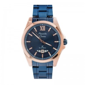 Alexandre Christie AC 8659 Rsoegold Blue Man Steel MDBURBU